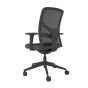 Responsiv RV100 Mesh Back Chair - grey, back angle view, with armrests