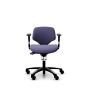 RH Activ 200 Ergonomic Office & Industry Chair - navy, front view, with armrests and castors