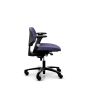 RH Activ 200 Ergonomic Office & Industry Chair - navy, side view, with armrests and castors