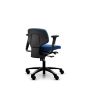 RH Activ 200 Ergonomic Office & Industry Chair - royal blue, back angle view, with armrests and castors