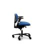 RH Activ 200 Ergonomic Office & Industry Chair - royal blue, side view, with armrests and castors
