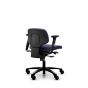 RH Activ 202 Ergonomic Office & Industry Chair - navy, back angle view, with armrests and castors
