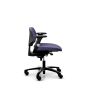 RH Activ 202 Ergonomic Office & Industry Chair - navy, side view, with armrests and castors