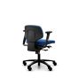 RH Activ 202 Ergonomic Office & Industry Chair - royal blue, back angle view, with armrests and castors