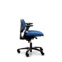 RH Activ 202 Ergonomic Office & Industry Chair - royal blue, side view, with armrests and castors