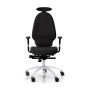 RH Extend 120 (high synchro back) - black, front view with armrests and neckrest