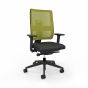 Toleo Mesh Back Black Office Chair, with green mesh back