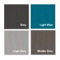 Mesh back colour swatches