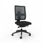 Toleo Mesh Back Black Office Chair - front view with standard options and black mesh back