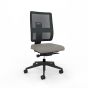 Toleo Mesh Back Grey Office Chair - front view with standard options and black mesh back