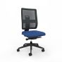 Toleo Mesh Back Royal Blue Office Chair - front view with standard options and black mesh back