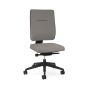 Toleo Upholstered Back Grey Office Chair - front view with standard options