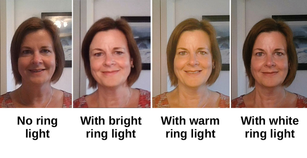 Using a ring light for online meetings when working from home