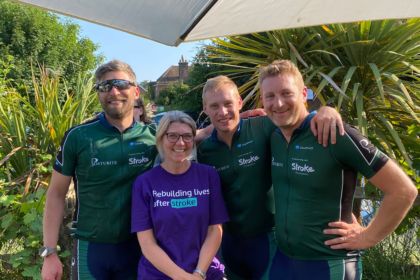 Posturite fundraisers with their Stroke Association partnership manager