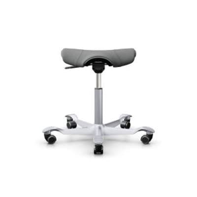 HÅG Capisco Puls 8002 Ergonomic Stool - grey, silver base, front view