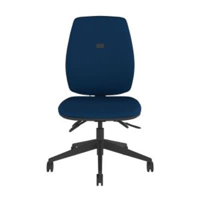 Positiv P-Sit High Back Chair - navy, front view, without armrests