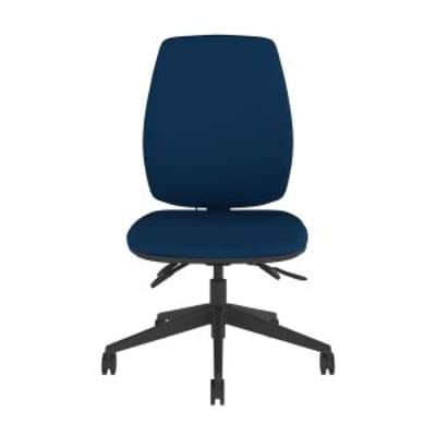 Positiv P-Sit High Back Chair - navy, front view, without armrests