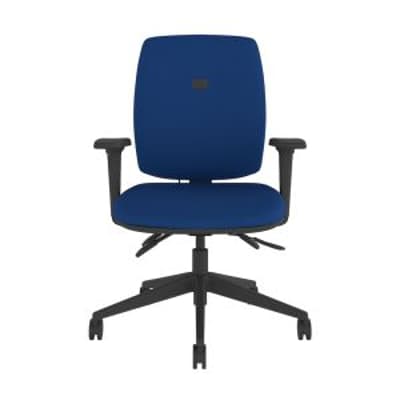 Positiv P-Sit Medium Back Ergonomic Chair - royal blue, front view, with armrests