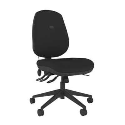 Positiv R600 Medium Back - black, front angle view, without armrests