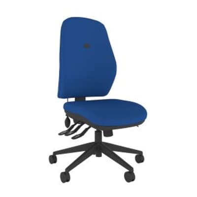 Positiv U600 Ind Task Chair (high back) - royal blue, front angle view, without armrests