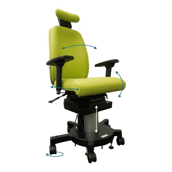AdaptLift Chair - with arms & headrest - front/side view