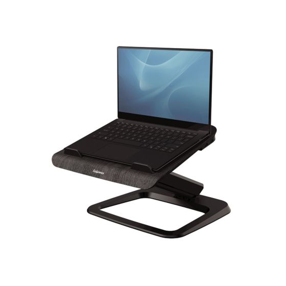 Hana™ Laptop Support 230V EU/UK - Black - front angle view with laptop