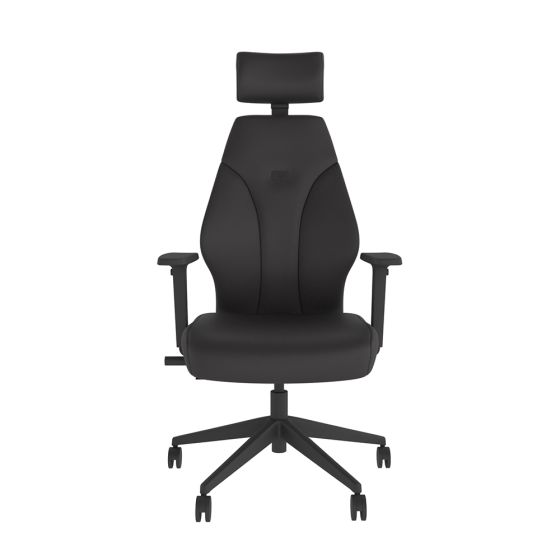 PlayaOne Black/Black Gaming Chair - front view