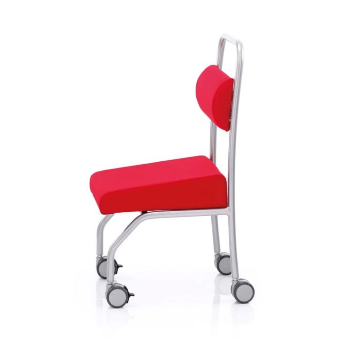 Jolly Back Low Seating Chair - side view - red