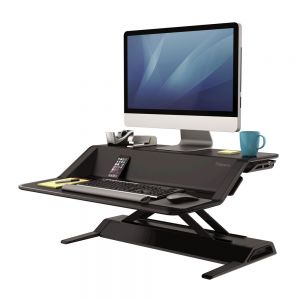 Lotus™ Sit-Stand Workstation - Black - open view