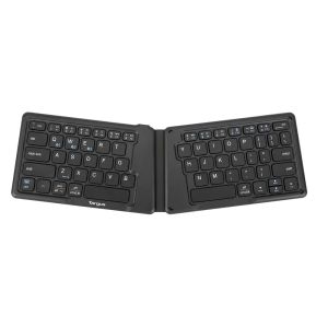 Antimicrobial Folding Ergo Keyboard (UK) - front open view