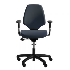 RH Activ 222 Chair (w/ adjustable armrests/auto locking castors) - Black