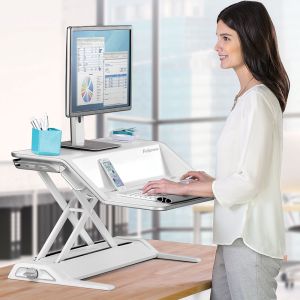 Lotus™ Sit-Stand Workstation - Black - open view