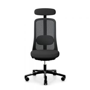 HÅG SoFi 7500 Black Frame Mesh High Back Chair (w/ neckrest) - Black