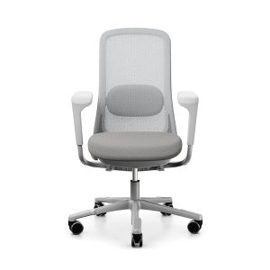 HÅG SoFi 7500 Silver Frame Mesh High Back Chair - front view, with armrests