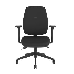 Homeworker Plus Medium Back Ergonomic Office Chair - front view, with armrests
