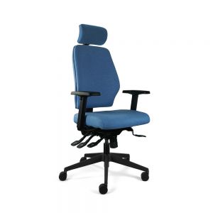 Positiv Me 100 Medium Back (w/ adjustable armrests/headrest/lumbar) - Royal Blue