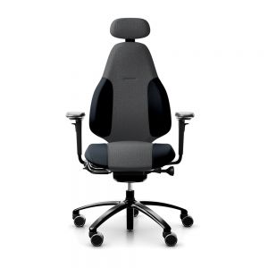 RH Mereo 220 Black/Grey Gaming Chair - front view