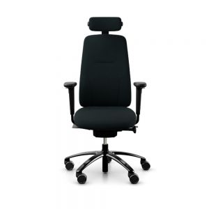 RH New Logic 220 High Back Ergonomic Office Chair - front view, with armrests & neckrest