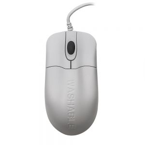 Silver Storm White Scroll Mouse - Medical Grade Waterproof Antimicrobial