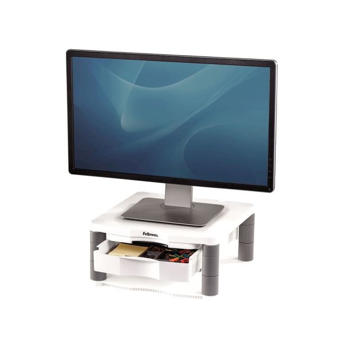 Premium Platinum Monitor Riser Plus from Posturite