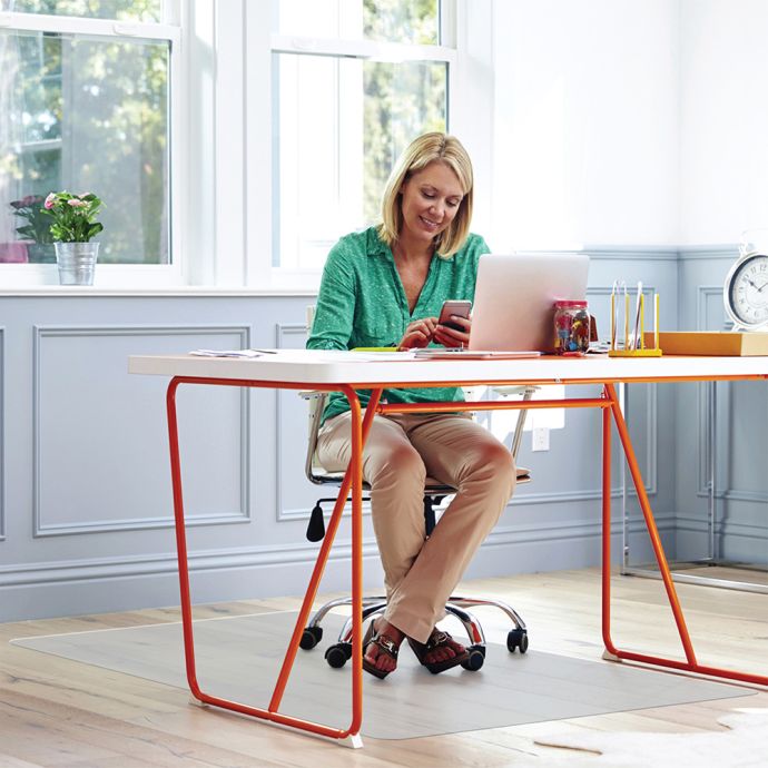 Rectangular Chair Mat for Hard Floors 900 x 1200 mm - Clear