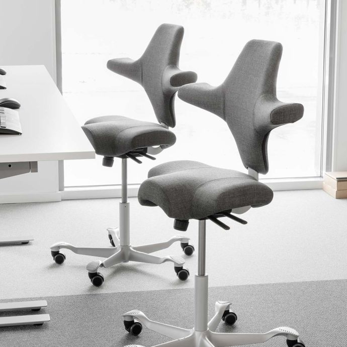 HÃ…G Capisco 8106 Grey Office Chair - lifestyle shot, shown in an office environment
