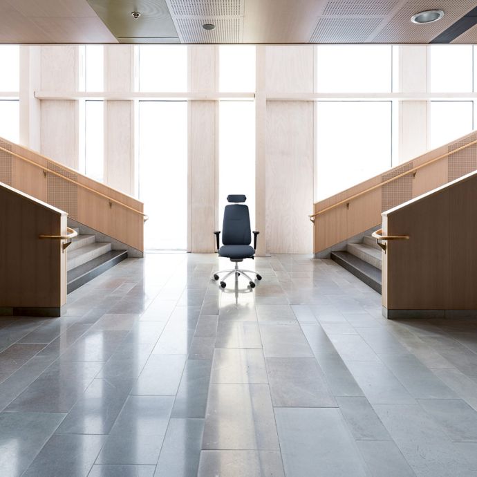 RH Logic 220 High Back Ink Blue Office Chair - lifestyle shot