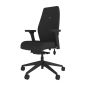 Positiv Plus High Back - black, front angle view, with armrests