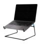 R-Go Steel Office Laptop Stand - front angle view, with laptop