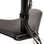 Seasa Freestanding Dual Horizontal Monitor Arm - close up of stand and cable tidy