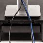 Premium Monitor Riser Plus - Graphite - close up of cable management