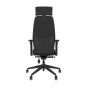 Positiv Plus High Back - black, back view, with armrests and headrest