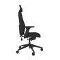 Positiv Plus High Back - black, side view, with armrests and headrest