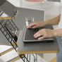 Standfriend Sit-Stand Platform (Black Frame) - close up of the keyboard worksurface